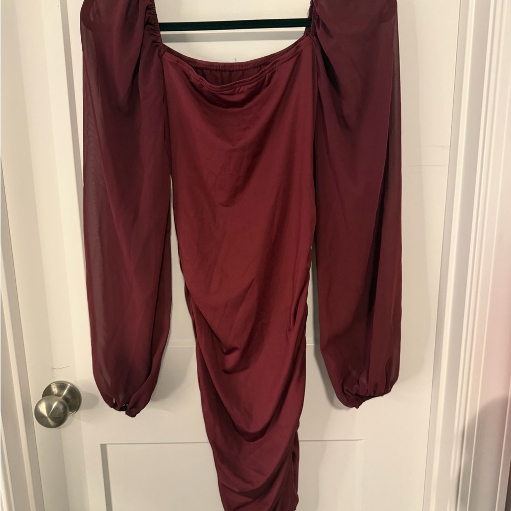 Elegant Burgundy Homecoming Dress